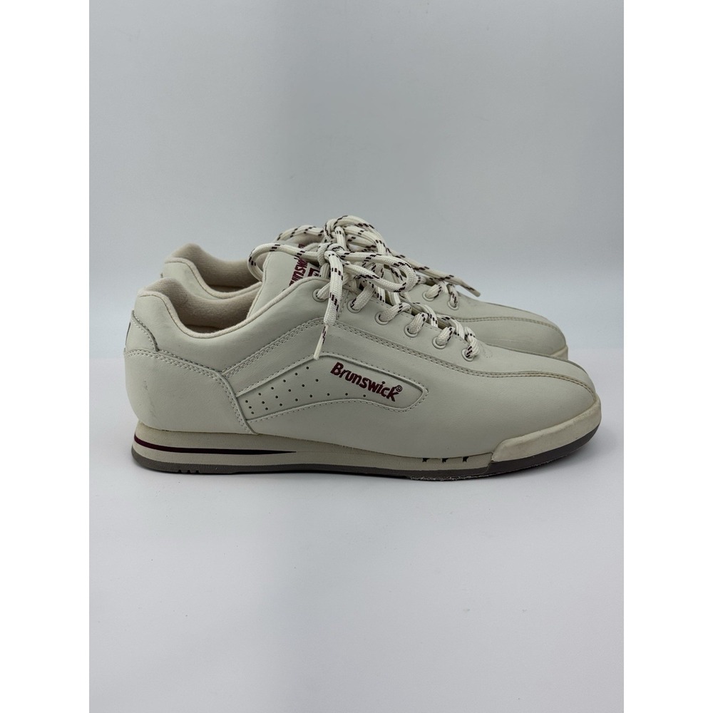 Brunswick White Lady Women's Leather Bowling Shoes Size 8.5